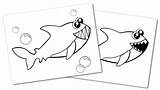 Shark Coloring Printable sketch template