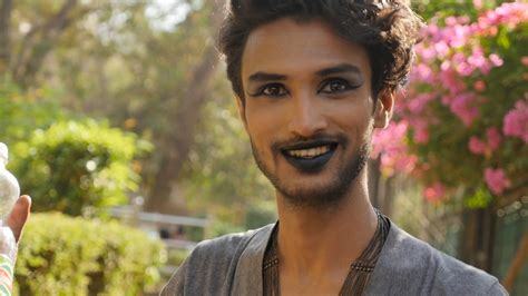 Beautiful Indian Gay Man Doing Make Up For Mumbai Pride