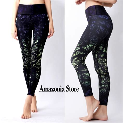 women sexy yoga pants printed dry fit sport pants elastic fitness gym