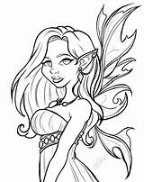 Miserie Fairies Elves Lineart Butterfly sketch template