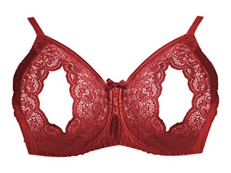 Buy Empire S Lace Peek A Boo Bra Open Cup Bare S Nipples Red 36