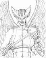 Hawkgirl Coloring Pages Colouring sketch template