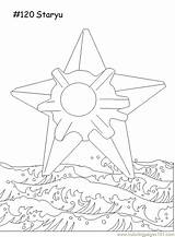 Staryu Pokemon Coloring Printable Pages Cartoons sketch template