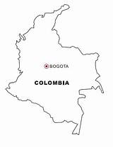 Colombia Croquis Kolumbien Colorea Bandera Landkarten Nazioni Geografie Malvorlage Kategorien Condividi sketch template