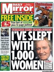 daily mirror uk front page   march  paperboy  newspapers