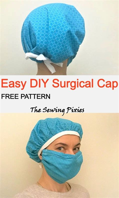 surgical cap sewing pattern  printable agnes creates sewing
