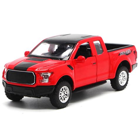 For Ford Raptor F150 Pickup Truck Model Car Toy Diecast Sound Light