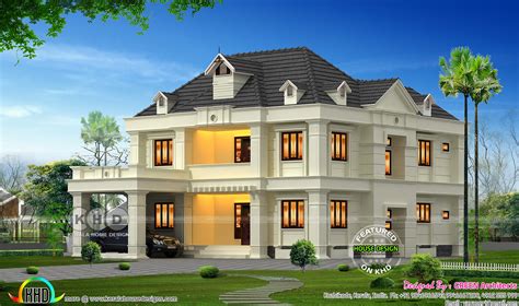 bhk  sq ft colonial home  calicut kerala home design  floor plans  dream houses