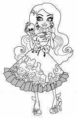 Coloring Monster High Pages Dolls Doll Library Clipart Dracula Colored sketch template