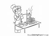 Coloring Sheets Chemist Printable Sheet Title sketch template