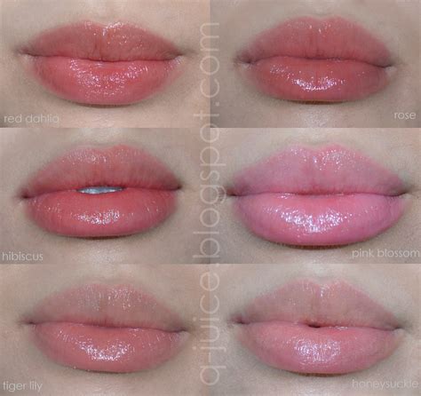 jelly  burts bees tinted lip balm swatches  pink  honeysuckle