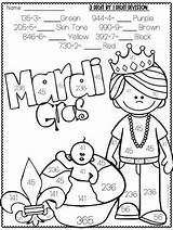 Mardi Gras Number Color Division Long Subject Activities sketch template