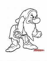 Grumpy Coloring Disneyclips Pages Disney Snow Dwarfs Seven Dopey Color Sneezy Clenching Fists His Funstuff sketch template
