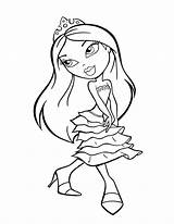 Princess Coloring Pages Cartoon Cute Kids sketch template
