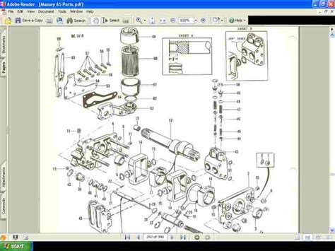massey ferguson  tractor parts manual pg  exploded diagrams