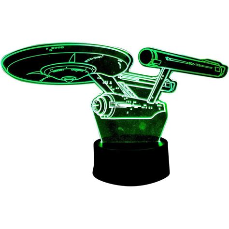 star trek enterprise  acrylic led lamp toynk toys