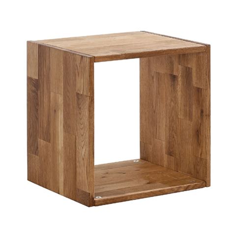 maxio solid oak single cube display stand furniture  fashion
