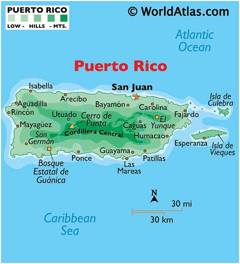 rivers  puerto rico map