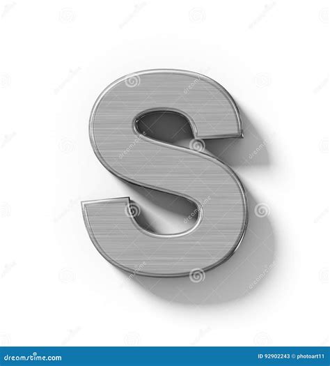 letter   metal isolated  white  shadow orthogonal pro stock