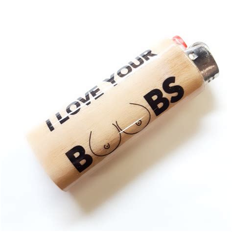 I Love Your Boobs Breasts Tits Lighter Case Holder Sleeve Cover Fits