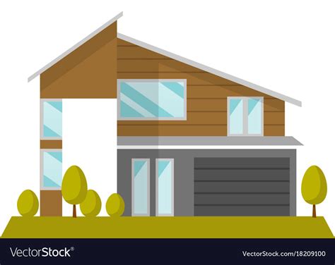 residential house cartoon royalty  vector image