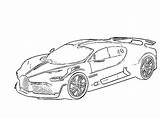 Bugatti Divo sketch template