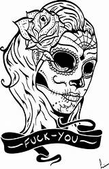 Skull Sugar Mexican Coloring Pages Printable Deviantart Adults Vector Getdrawings Para sketch template