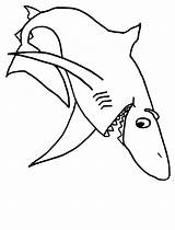 Shark Coloring Pages Sharks Great Cartoon Printable Kids Drawing Clipart Color Print Book Template Animals Boy Colouring Sheets Para Clip sketch template