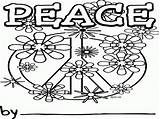 Coloring Peace Sign Pages Printable Comments sketch template