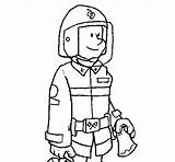 Firefighter Coloring Coloringcrew sketch template
