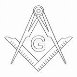 Masonic Compasses sketch template