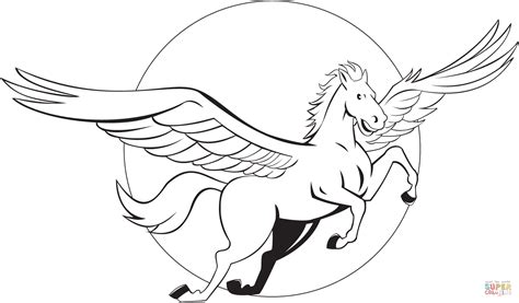flying pegasus coloring page  printable coloring pages