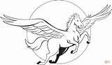 Pegasus Coloring Pages Pony Flying Printable Little Princess Color Drawing Pegas Supercoloring Print sketch template
