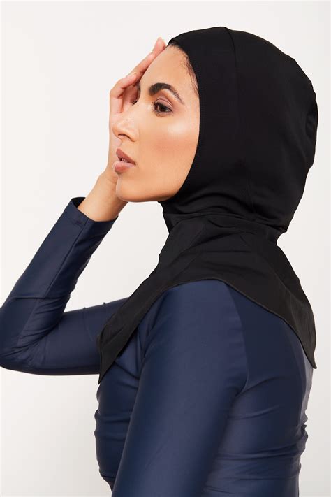 buy the best spf 50 sun protective swim hijabs swim hijab black