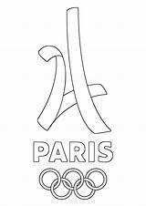 Paris Coloring Olympic 2024 Logo Games Pages Kids Olympics Print Simple Color Sport Neymar Adult Jr Justcolor Events Athletics sketch template
