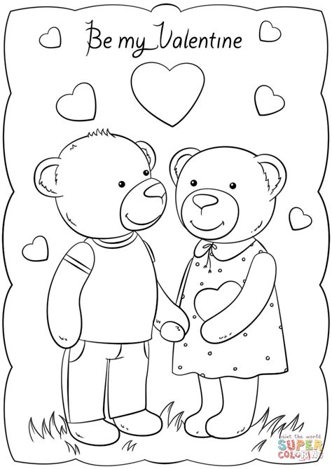 valentine card coloring page  printable coloring pages