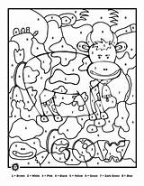 Number Mosaic Color Printable Kids Animaljr Via sketch template