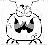 Tick Chubby Evil Clipart Cartoon Outlined Coloring Vector Thoman Cory Royalty sketch template