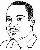 Coloring Luther Martin King Jr Mlk Drawing Pages Clipart Sketch Preschool Dr Print Nelson Mandela Sheets Drawings Color Printable Portrait sketch template