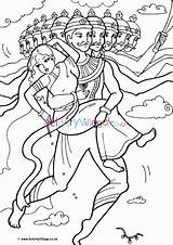 Sita Kidnap Dussehra Rama Diwali Ravana Paisajes Hanuman Hindu Enreda Jacinto Activityvillage Kidnaps sketch template
