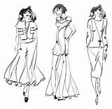 Coloring Model Pages Top Models Fashion Sketch sketch template