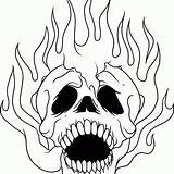 Flaming Skulls Advanced Kids Pitbull Clipartmag Coloringhome sketch template