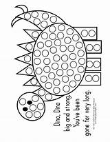 Dot Painting Templates Printable Printables Do Template Tip Qtip Kids Preschool Marker Sheets Activities Pages Coloring Dots Worksheets Markers Dinosaur sketch template