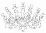 Coloring Crown Pages Jewel Princess Printable Adult Coloring4free 2021 1948 Crowns Visit Colouring Color sketch template