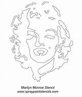 Monroe Marilyn Marylin Painted sketch template