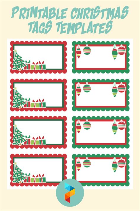 printable christmas tags templates     printablee