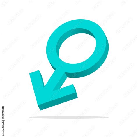 male gender male sex 3d icon mars symbol circle with an arrow