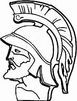 Warrior Greek Spartan Helmet Coloring Head Drawing Warriors Tattoo Fashionable Drawings Getdrawings sketch template