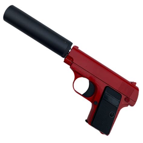 G 1a Metal Airsoft Bb Gun With Silencer Red Bbgunsexpress
