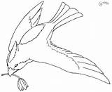 Bird Flying Drawing Birds Drawings Clipart Flight Simple Nest Line Draw Cartoon Parrot Easy Sketch Cliparts Baby Coloring Away Fly sketch template